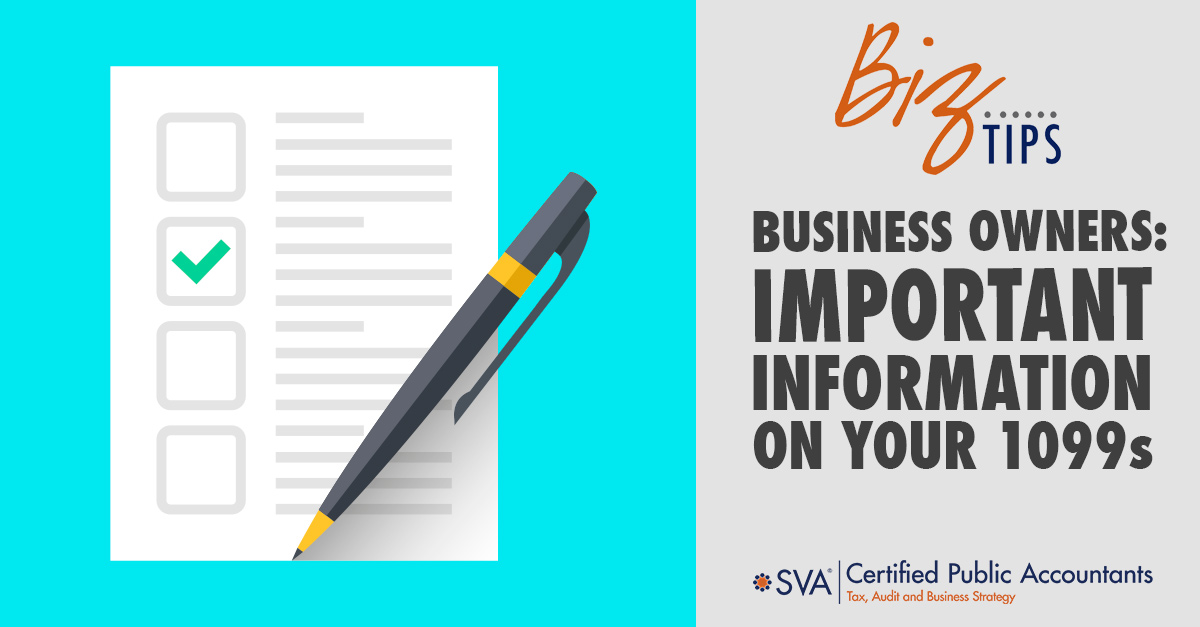 Business Owners: Important Information on Your 1099s