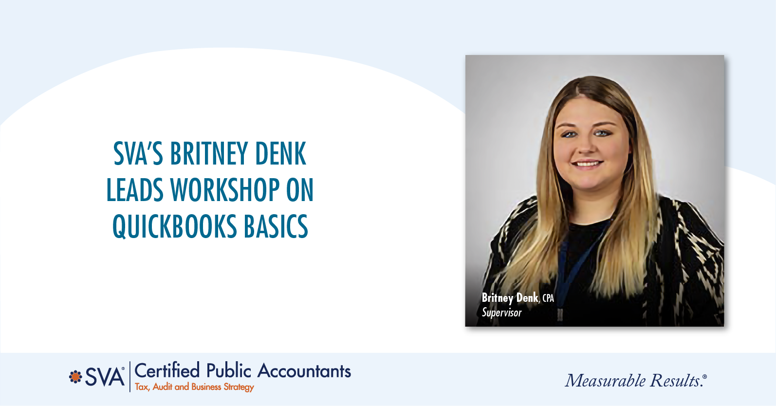 SVA’s Britney Denk Leads Workshop on QuickBooks Basics