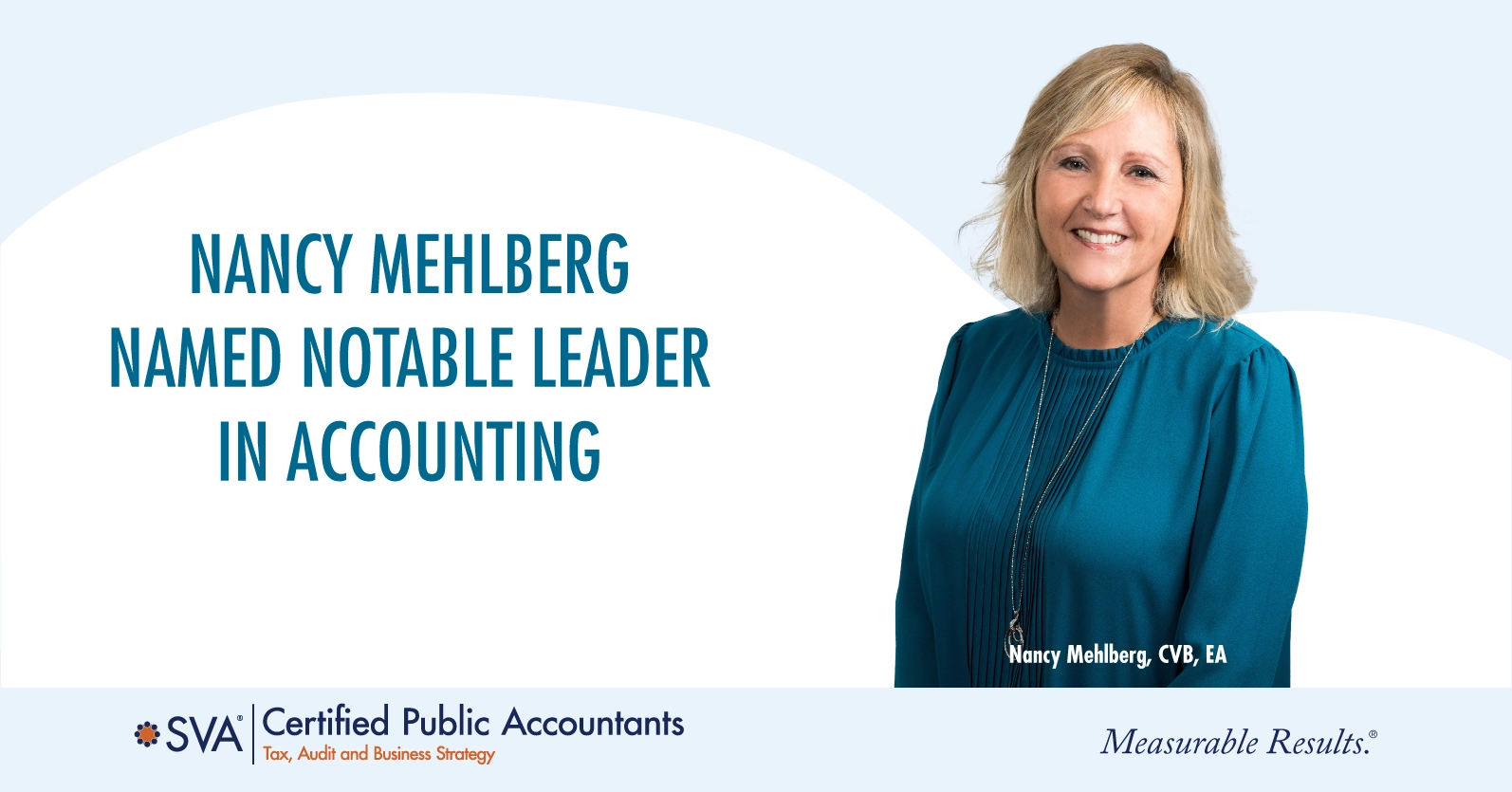 Nancy Mehlberg Named Notable Leader in Accounting