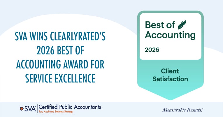 SVA Wins ClearlyRated’s 2026 Best of Accounting Award for Service Excellence