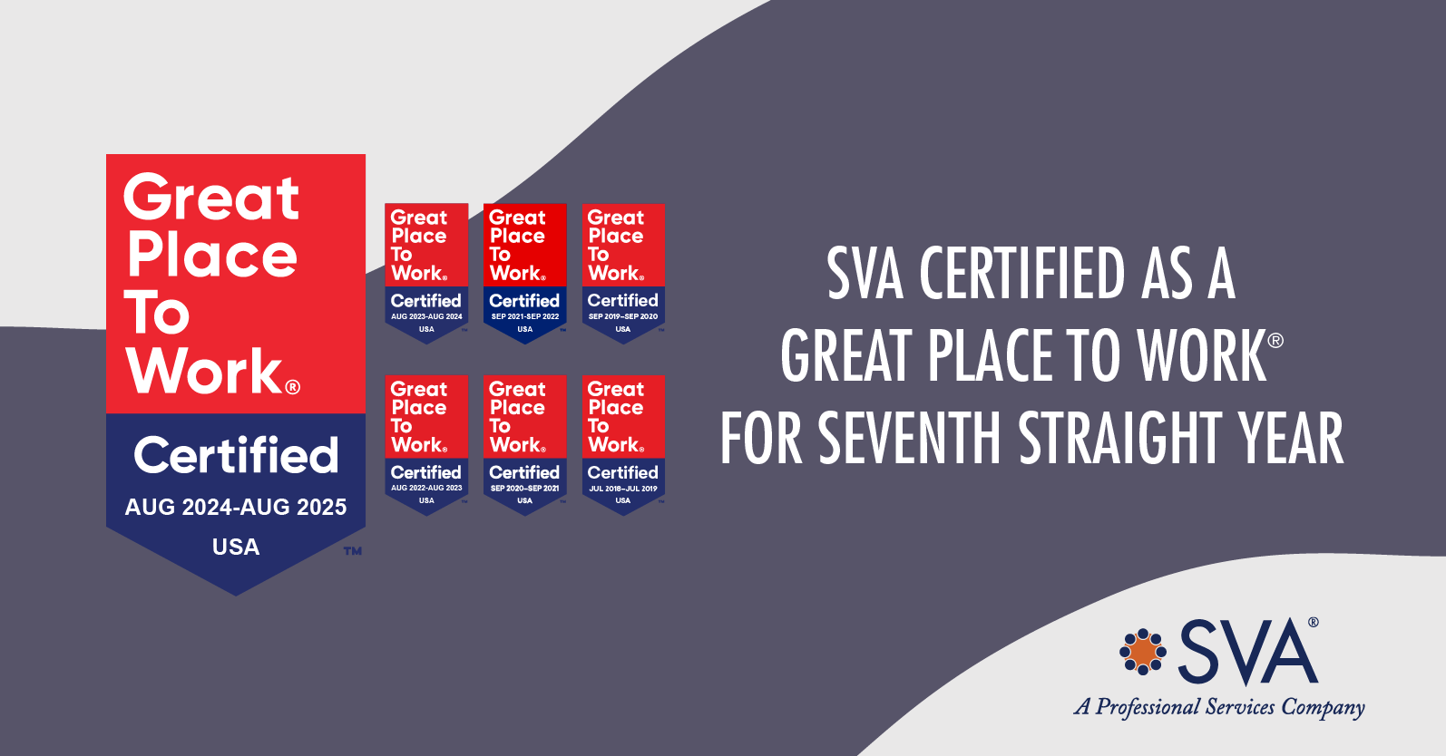 SVA Certified as a Great Place To Work® For Seventh Straight Year