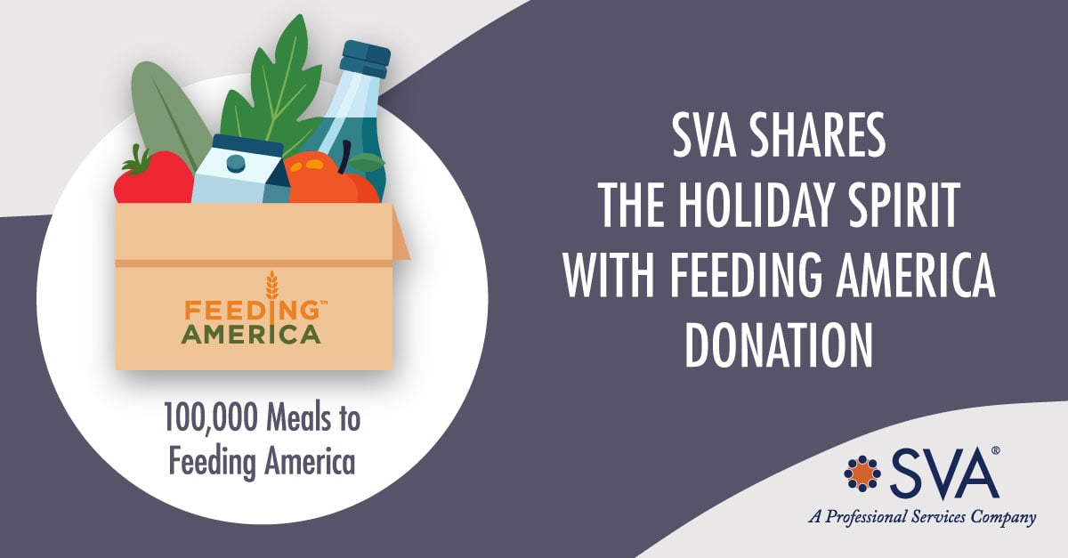 SVA Shares the Holiday Spirit with Feeding America Donation